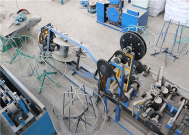 China Fully Automatic Barbed Wire Machine , Double Twist Barb Wire Fencing Equipment supplier